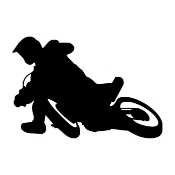 Samolepící dekorace SAMOLEPKA Motorka 039 levá motokros (01 - černá) NA AUTO, NÁLEPKA, FÓLIE, POLEP, TUNING, VLASTNÍ TEXT, TISK, AUTOSAMOLEPKY.cz, POLEPY, OBRÁZEK, LOGO, SAMOLEPKY
