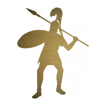 Autodoplněk Samolepka na auto Římský voják levá (64 - škrábaný kov zlatý) NÁLEPKA, FÓLIE, POLEPY, TUNING, VLASTNÍ TEXT, TISK, AUTOSAMOLEPKY.cz, SAMOLEPKY, OBRÁZEK, LOGO, VÝROBA, PRODEJ