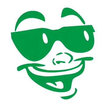 Samolepící dekorace Obličej 005 pravá veselý s brýlemi (12 - zelená) SAMOLEPKA NA AUTO, NÁLEPKA, FÓLIE, POLEP, TUNING, VLASTNÍ TEXT, TISK, AUTOSAMOLEPKY.cz, POLEPY, OBRÁZEK, LOGO, 3D STICKERS