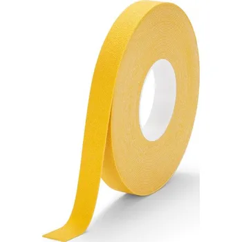 Lepicí páska Žlutá plastová voděodolná protiskluzová páska FLOMA Super Resilient - 18,3 m x 2,5 cm a tloušťka 1,3 mm