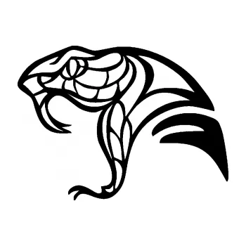 Samolepící dekorace SAMOLEPKA Cobra 003 levá (01 - černá) NA AUTO, NÁLEPKA, FÓLIE, POLEP, TUNING, VLASTNÍ TEXT, TISK, AUTOSAMOLEPKY.cz, POLEPY, OBRÁZEK, LOGO, SAMOLEPKY