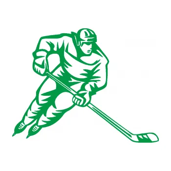 Samolepicí dekorace na vozidlo Hokejista 030 pravá (12 - zelená) SAMOLEPKA NA AUTO, NÁLEPKA, FÓLIE, POLEP, TUNING, VLASTNÍ TEXT, TISK, AUTOSAMOLEPKY.cz, POLEPY, OBRÁZEK, LOGO, 3D STICKERS