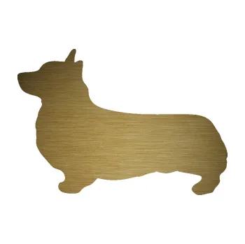 Polep vozidla SAMOLEPKA Pes 164 levá Welsh Corgi Pembroke (64 - škrábaný kov zlatý) NA AUTO, NÁLEPKA, FÓLIE, POLEP, TUNING, VLASTNÍ TEXT, TISK, AUTOSAMOLEPKY.cz, POLEPY, OBRÁZEK, LOGO, SAMOLEPKY