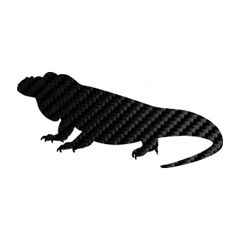 Samolepící dekorace SAMOLEPKA Leguán 001 levá (50 - 3D karbon černý) NA AUTO, NÁLEPKA, FÓLIE, POLEP, TUNING, VLASTNÍ TEXT, TISK, AUTOSAMOLEPKY.cz, POLEPY, OBRÁZEK, LOGO, SAMOLEPKY