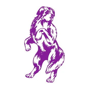 Polep vozidla SAMOLEPKA Pes 035 levá (14 - fialová) NA AUTO, NÁLEPKA, FÓLIE, POLEP, TUNING, VLASTNÍ TEXT, TISK, AUTOSAMOLEPKY.cz, POLEPY, OBRÁZEK, LOGO, SAMOLEPKY