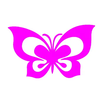 Samolepící dekorace Motýl 013 (72 - Fluorescentní růžová) SAMOLEPKA NA AUTO, NÁLEPKA, FÓLIE, POLEP, TUNING, VLASTNÍ TEXT, TISK, AUTOSAMOLEPKY.cz, POLEPY, OBRÁZEK, LOGO, 3D STICKERS