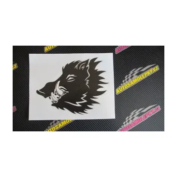 Samolepící dekorace SAMOLEPKA Divoké prase 001 levá kanec hlava (17 - šedá) NA AUTO, NÁLEPKA, FÓLIE, POLEP, TUNING, VLASTNÍ TEXT, TISK, AUTOSAMOLEPKY.cz, POLEPY, OBRÁZEK, LOGO, SAMOLEPKY