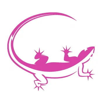 Samolepící dekorace Ještěrka 010 pravá (16 - růžová) SAMOLEPKA NA AUTO, NÁLEPKA, FÓLIE, POLEP, TUNING, VLASTNÍ TEXT, TISK, AUTOSAMOLEPKY.cz, POLEPY, OBRÁZEK, LOGO, 3D STICKERS