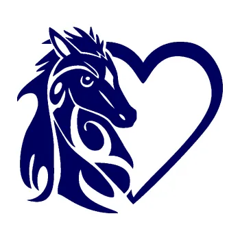 Samolepící dekorace SAMOLEPKA Koník love 001 levá hříbátko v srdíčku (23 - tmavě modrá) NA AUTO, NÁLEPKA, FÓLIE, POLEP, TUNING, VLASTNÍ TEXT, TISK, AUTOSAMOLEPKY.cz, POLEPY, OBRÁZEK, LOGO, SAMOLEPKY