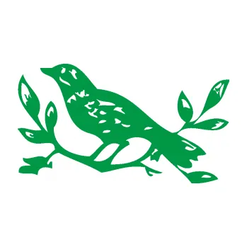 Samolepící dekorace Interiér 003 levá ptáček na větvičce (12 - zelená) SAMOLEPKA NA AUTO, NÁLEPKA, FÓLIE, POLEP, TUNING, VLASTNÍ TEXT, TISK, AUTOSAMOLEPKY.cz, POLEPY, OBRÁZEK, LOGO, 3D STICKERS