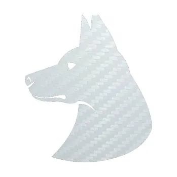 Polep vozidla SAMOLEPKA Pes 059 levá (51 - 3D karbon bílý) NA AUTO, NÁLEPKA, FÓLIE, POLEP, TUNING, VLASTNÍ TEXT, TISK, AUTOSAMOLEPKY.cz, POLEPY, OBRÁZEK, LOGO, SAMOLEPKY