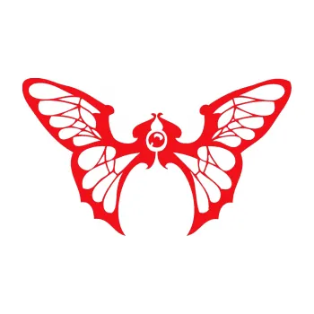 Samolepící dekorace SAMOLEPKA Motýl 001 pravá (10 - červená) NA AUTO, NÁLEPKA, FÓLIE, POLEP, TUNING, VLASTNÍ TEXT, TISK, AUTOSAMOLEPKY.cz, POLEPY, OBRÁZEK, LOGO, SAMOLEPKY