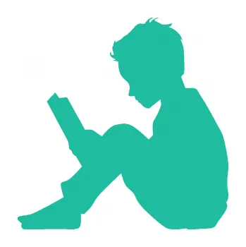 samolepka Děti silueta 002 levá chlapec s knížkou (25 - tyrkysová) SAMOLEPKA NA AUTO, NÁLEPKA, FÓLIE, POLEP, TUNING, VLASTNÍ TEXT, TISK, AUTOSAMOLEPKY.cz, POLEPY, OBRÁZEK, LOGO, 3D STICKERS