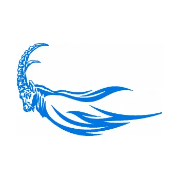 Samolepicí dekorace na vozidlo Animal flames 104 levá kozel (11 - modrá oceán) SAMOLEPKA NA AUTO, NÁLEPKA, FÓLIE, POLEP, TUNING, VLASTNÍ TEXT, TISK, AUTOSAMOLEPKY.cz, POLEPY, OBRÁZEK, LOGO, 3D STICKERS