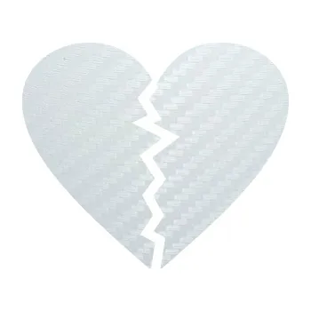 Samolepící dekorace SAMOLEPKA Rozbité srdce 001 (51 - 3D karbon bílý) NA AUTO, NÁLEPKA, FÓLIE, POLEP, TUNING, VLASTNÍ TEXT, TISK, AUTOSAMOLEPKY.cz, POLEPY, OBRÁZEK, LOGO, SAMOLEPKY