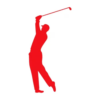 Polep vozidla SAMOLEPKA Golfista 003 levá (10 - červená) NA AUTO, NÁLEPKA, FÓLIE, POLEP, TUNING, VLASTNÍ TEXT, TISK, AUTOSAMOLEPKY.cz, POLEPY, OBRÁZEK, LOGO, SAMOLEPKY