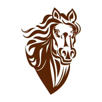 Samolepící dekorace Kůň 068 pravá hlava s hřívou (15 - hnědá) SAMOLEPKA NA AUTO, NÁLEPKA, FÓLIE, POLEP, TUNING, VLASTNÍ TEXT, TISK, AUTOSAMOLEPKY.cz, POLEPY, OBRÁZEK, LOGO, 3D STICKERS