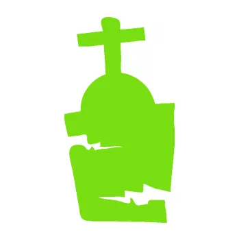 Samolepící dekorace Halloween 014 levá náhrobek (04 - zelená kawasaki) SAMOLEPKA NA AUTO, NÁLEPKA, FÓLIE, POLEP, TUNING, VLASTNÍ TEXT, TISK, AUTOSAMOLEPKY.cz, POLEPY, OBRÁZEK, LOGO, 3D STICKERS