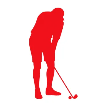 Polep vozidla SAMOLEPKA Golfista 007 pravá (10 - červená) NA AUTO, NÁLEPKA, FÓLIE, POLEP, TUNING, VLASTNÍ TEXT, TISK, AUTOSAMOLEPKY.cz, POLEPY, OBRÁZEK, LOGO, SAMOLEPKY