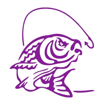 Polep vozidla SAMOLEPKA Ryba s návnadou 002 pravá (14 - fialová) NA AUTO, NÁLEPKA, FÓLIE, POLEP, TUNING, VLASTNÍ TEXT, TISK, AUTOSAMOLEPKY.cz, POLEPY, OBRÁZEK, LOGO, SAMOLEPKY