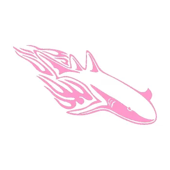 Samolepicí dekorace na vozidlo Animal flames 048 pravá žralok (24 - světle růžová) SAMOLEPKA NA AUTO, NÁLEPKA, FÓLIE, POLEP, TUNING, VLASTNÍ TEXT, TISK, AUTOSAMOLEPKY.cz, POLEPY, OBRÁZEK, LOGO, 3D STICKERS