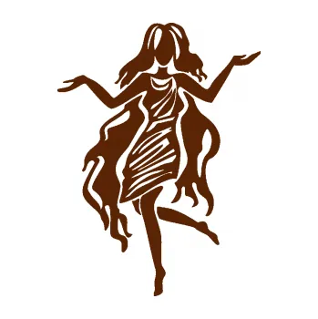 Samolepící dekorace Panna 005 levá (15 - hnědá) SAMOLEPKA NA AUTO, NÁLEPKA, FÓLIE, POLEP, TUNING, VLASTNÍ TEXT, TISK, AUTOSAMOLEPKY.cz, POLEPY, OBRÁZEK, LOGO, 3D STICKERS