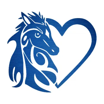 Samolepící dekorace SAMOLEPKA Koník love 001 levá hříbátko v srdíčku (65 - škrábaný kov modrý) NA AUTO, NÁLEPKA, FÓLIE, POLEP, TUNING, VLASTNÍ TEXT, TISK, AUTOSAMOLEPKY.cz, POLEPY, OBRÁZEK, LOGO, SAMOLEPKY