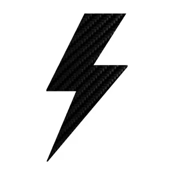 samolepka Blesk 002 elektřina (50 - 3D karbon černý) SAMOLEPKA NA AUTO, NÁLEPKA, FÓLIE, POLEP, TUNING, VLASTNÍ TEXT, TISK, AUTOSAMOLEPKY.cz, POLEPY, OBRÁZEK, LOGO, 3D STICKERS