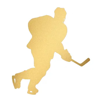 Samolepicí dekorace na vozidlo Hokejista 009 pravá (43 - zlatá metalíza) SAMOLEPKA NA AUTO, NÁLEPKA, FÓLIE, POLEP, TUNING, VLASTNÍ TEXT, TISK, AUTOSAMOLEPKY.cz, POLEPY, OBRÁZEK, LOGO, 3D STICKERS