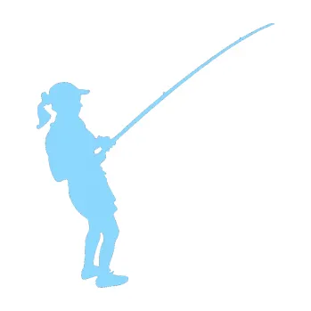 Polep vozidla SAMOLEPKA Rybář 005 pravá (03 - světle modrá) NA AUTO, NÁLEPKA, FÓLIE, POLEP, TUNING, VLASTNÍ TEXT, TISK, AUTOSAMOLEPKY.cz, POLEPY, OBRÁZEK, LOGO, SAMOLEPKY