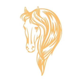 Samolepící dekorace SAMOLEPKA Kůň 064 levá s hřívou (08 - béžová) NA AUTO, NÁLEPKA, FÓLIE, POLEP, TUNING, VLASTNÍ TEXT, TISK, AUTOSAMOLEPKY.cz, POLEPY, OBRÁZEK, LOGO, SAMOLEPKY