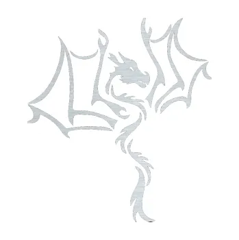 Samolepicí dekorace na vozidlo Dragon 034 pravá (61 - škrábaný hliník) SAMOLEPKA NA AUTO, NÁLEPKA, FÓLIE, POLEP, TUNING, VLASTNÍ TEXT, TISK, AUTOSAMOLEPKY.cz, POLEPY, OBRÁZEK, LOGO, 3D STICKERS