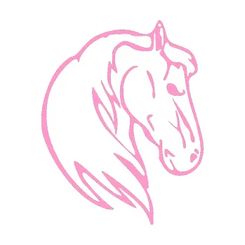 Samolepící dekorace Kůň 026 pravá (24 - světle růžová) SAMOLEPKA NA AUTO, NÁLEPKA, FÓLIE, POLEP, TUNING, VLASTNÍ TEXT, TISK, AUTOSAMOLEPKY.cz, POLEPY, OBRÁZEK, LOGO, 3D STICKERS