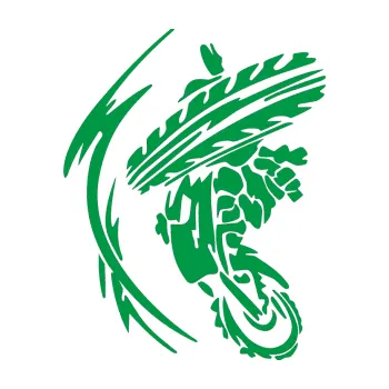 Samolepící dekorace SAMOLEPKA Motorka 010 levá (12 - zelená) NA AUTO, NÁLEPKA, FÓLIE, POLEP, TUNING, VLASTNÍ TEXT, TISK, AUTOSAMOLEPKY.cz, POLEPY, OBRÁZEK, LOGO, SAMOLEPKY