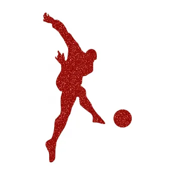 Samolepicí dekorace na vozidlo Fotbalista 034 pravá (86 - Ultra Metalic červená) SAMOLEPKA NA AUTO, NÁLEPKA, FÓLIE, POLEP, TUNING, VLASTNÍ TEXT, TISK, AUTOSAMOLEPKY.cz, POLEPY, OBRÁZEK, LOGO, 3D STICKERS