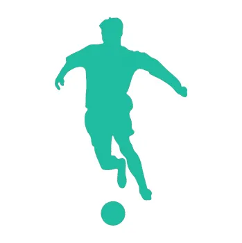 Samolepicí dekorace na vozidlo Fotbalista 009 levá (25 - tyrkysová) SAMOLEPKA NA AUTO, NÁLEPKA, FÓLIE, POLEP, TUNING, VLASTNÍ TEXT, TISK, AUTOSAMOLEPKY.cz, POLEPY, OBRÁZEK, LOGO, 3D STICKERS