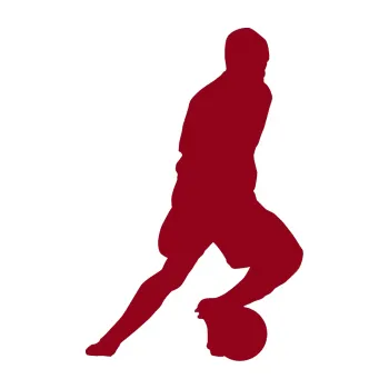 Samolepicí dekorace na vozidlo Fotbalista 036 pravá (07 - bordó vínová) SAMOLEPKA NA AUTO, NÁLEPKA, FÓLIE, POLEP, TUNING, VLASTNÍ TEXT, TISK, AUTOSAMOLEPKY.cz, POLEPY, OBRÁZEK, LOGO, 3D STICKERS