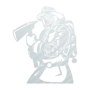 Samolepící dekorace SAMOLEPKA Hasič 012 levá (51 - 3D karbon bílý) NA AUTO, NÁLEPKA, FÓLIE, POLEP, TUNING, VLASTNÍ TEXT, TISK, AUTOSAMOLEPKY.cz, POLEPY, OBRÁZEK, LOGO, SAMOLEPKY