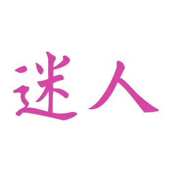 Polep vozidla SAMOLEPKA Čínský znak Attractive (16 - růžová) NA AUTO, NÁLEPKA, FÓLIE, POLEP, TUNING, VLASTNÍ TEXT, TISK, AUTOSAMOLEPKY.cz, POLEPY, OBRÁZEK, LOGO, SAMOLEPKY