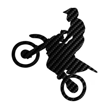 Samolepící dekorace SAMOLEPKA Motorka 024 levá motokros (50 - 3D karbon černý) NA AUTO, NÁLEPKA, FÓLIE, POLEP, TUNING, VLASTNÍ TEXT, TISK, AUTOSAMOLEPKY.cz, POLEPY, OBRÁZEK, LOGO, SAMOLEPKY
