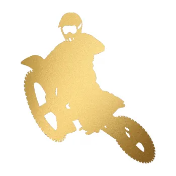 Samolepící dekorace Motorka 004 levá motokros (43 - zlatá metalíza) SAMOLEPKA NA AUTO, NÁLEPKA, FÓLIE, POLEP, TUNING, VLASTNÍ TEXT, TISK, AUTOSAMOLEPKY.cz, POLEPY, OBRÁZEK, LOGO, 3D STICKERS