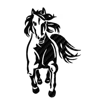 Samolepící dekorace SAMOLEPKA Kůň 077 levá (50 - 3D karbon černý) NA AUTO, NÁLEPKA, FÓLIE, POLEP, TUNING, VLASTNÍ TEXT, TISK, AUTOSAMOLEPKY.cz, POLEPY, OBRÁZEK, LOGO, SAMOLEPKY