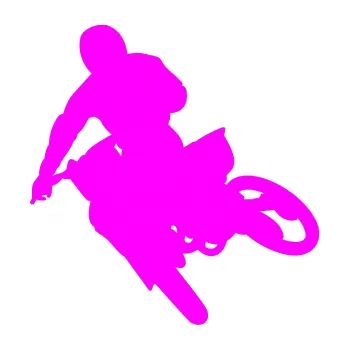 Samolepící dekorace Motorka 025 levá motokros (72 - Fluorescentní růžová) SAMOLEPKA NA AUTO, NÁLEPKA, FÓLIE, POLEP, TUNING, VLASTNÍ TEXT, TISK, AUTOSAMOLEPKY.cz, POLEPY, OBRÁZEK, LOGO, 3D STICKERS