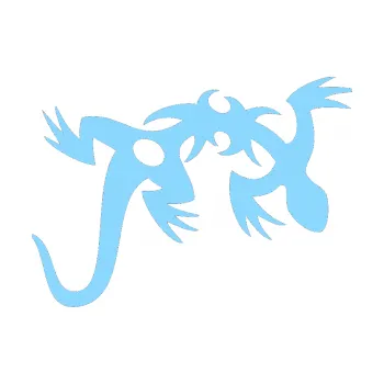 Samolepící dekorace Ještěrka 002 pravá (03 - světle modrá) SAMOLEPKA NA AUTO, NÁLEPKA, FÓLIE, POLEP, TUNING, VLASTNÍ TEXT, TISK, AUTOSAMOLEPKY.cz, POLEPY, OBRÁZEK, LOGO, 3D STICKERS