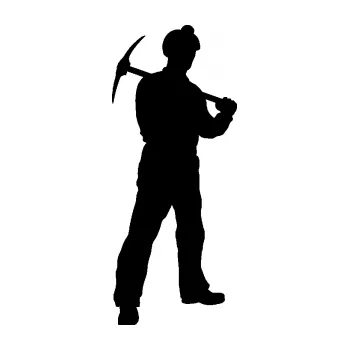 Samolepící dekorace Horník 001 pravá (01 - černá) SAMOLEPKA NA AUTO, NÁLEPKA, FÓLIE, POLEP, TUNING, VLASTNÍ TEXT, TISK, AUTOSAMOLEPKY.cz, POLEPY, OBRÁZEK, LOGO, 3D STICKERS