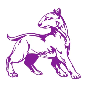 Polep vozidla SAMOLEPKA Pes 011 pravá (14 - fialová) NA AUTO, NÁLEPKA, FÓLIE, POLEP, TUNING, VLASTNÍ TEXT, TISK, AUTOSAMOLEPKY.cz, POLEPY, OBRÁZEK, LOGO, SAMOLEPKY