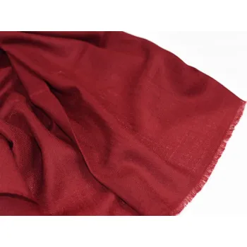 Šála Vlněná jednobarevná šála - bordó