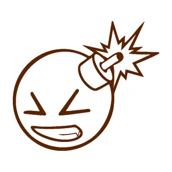 Autodoplněk Samolepka na auto Bomba 005 levá JDM styl (15 - hnědá) NÁLEPKA, FÓLIE, POLEPY, TUNING, VLASTNÍ TEXT, TISK, AUTOSAMOLEPKY.cz, SAMOLEPKY, OBRÁZEK, LOGO, VÝROBA, PRODEJ