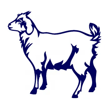 Samolepící dekorace SAMOLEPKA Koza 002 levá (23 - tmavě modrá) NA AUTO, NÁLEPKA, FÓLIE, POLEP, TUNING, VLASTNÍ TEXT, TISK, AUTOSAMOLEPKY.cz, POLEPY, OBRÁZEK, LOGO, SAMOLEPKY