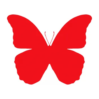 Samolepící dekorace SAMOLEPKA Motýl 006 (10 - červená) NA AUTO, NÁLEPKA, FÓLIE, POLEP, TUNING, VLASTNÍ TEXT, TISK, AUTOSAMOLEPKY.cz, POLEPY, OBRÁZEK, LOGO, SAMOLEPKY